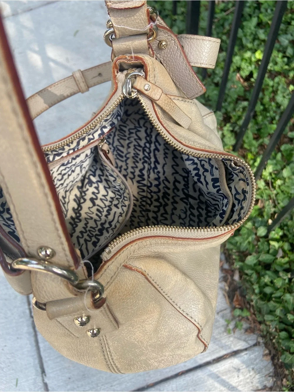 Vntg Kate Spade Cream shabby chic purse